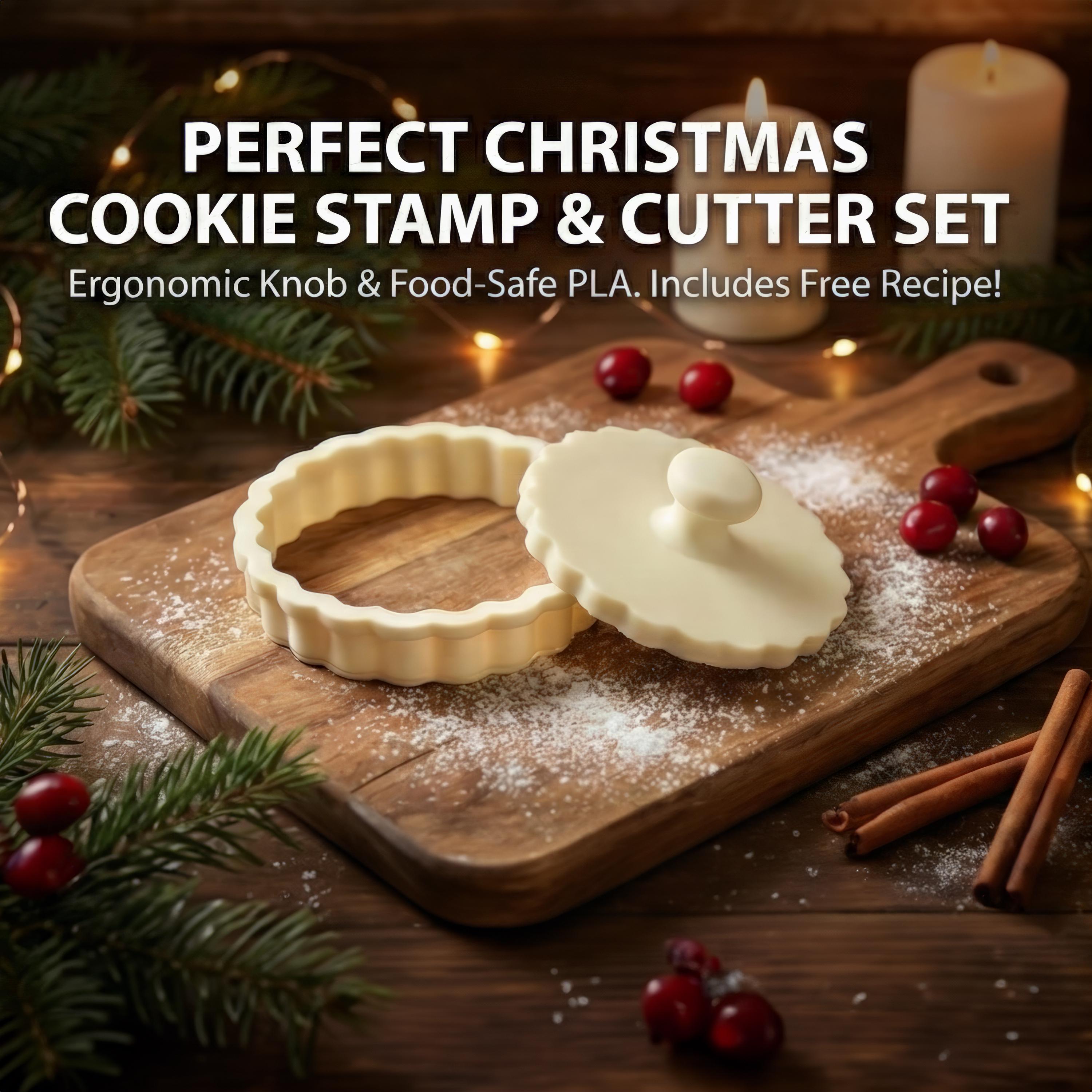 Personalized Cookie Cutter Stamp, Custom Family Name, Christmas Cookie Cutters, Baking Gift
