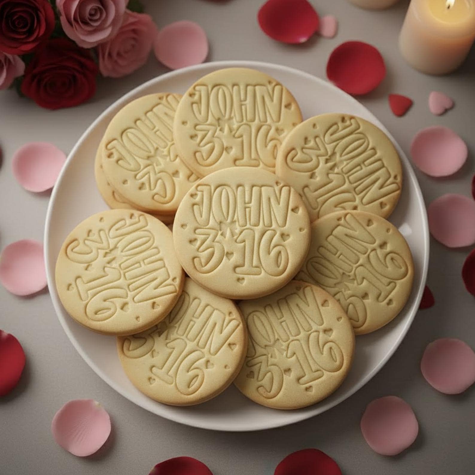 John 3:16 Cookie Cutter, Preppy Valentine, Christian Valentine Cookie, Bible Verses, Coquette Valentine Stamp Cutter, Valentine’s Gifts