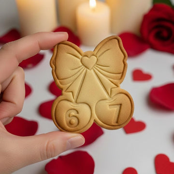 Coquette Cherry 67 Valentine Cookie Cutter, Valentine Funny, 67 Valentine, Valentine’s Cookie Cutters, Mini Heart Cookie