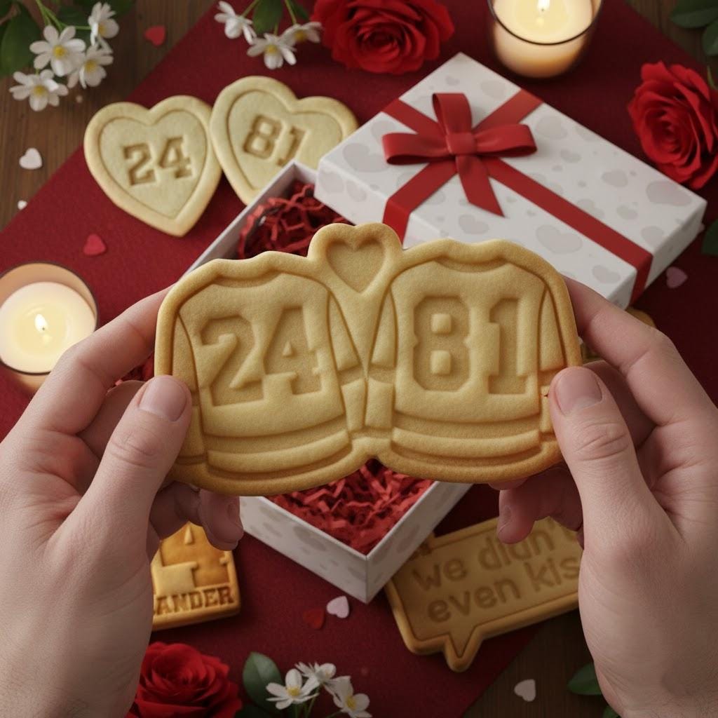 Number 24 and 81 Cutters, Hockey Romance Cookie, Hockey Romance Bookish, Valentine Cookie Cutter, Valentine Gifts