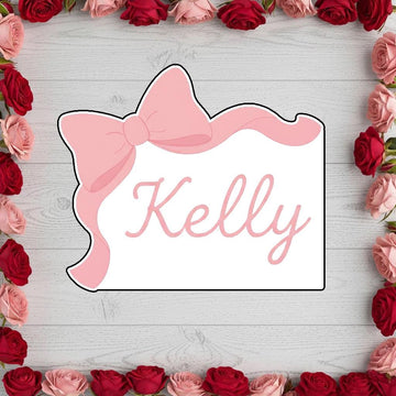 Bow Plaque Cookie Cutter, Birthday Party Treat