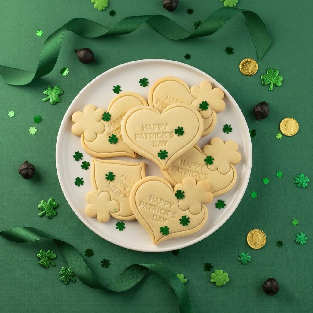 Happy Patrick's Day Cookie Cutter, Luck Cookie Cutter, Shamrock Cookie Stamp, Lucky Patrick’s Day, Patrick’s Day Cookie Cutter
