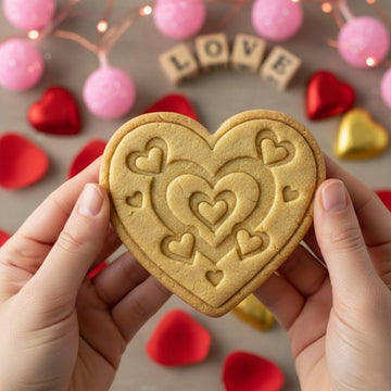 Love Heart Valentine’s Day Cookie Cutter, Coquette Valentine Stamp Cutter, Heart Cutter, Cookie Baking, Valentine’s Gifts, Couple Gift