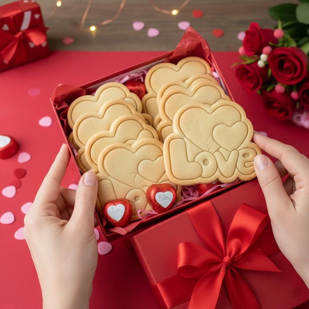 Cute Love Cookie Cutter, Clay Cutter, Heart Valentine Stamp Cutter, Cookie Baking, XOXO, Be Mine, Valentine’s Gifts