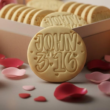 John 3:16 Cookie Cutter, Preppy Valentine, Christian Valentine Cookie, Bible Verses, Coquette Valentine Stamp Cutter, Valentine’s Gifts