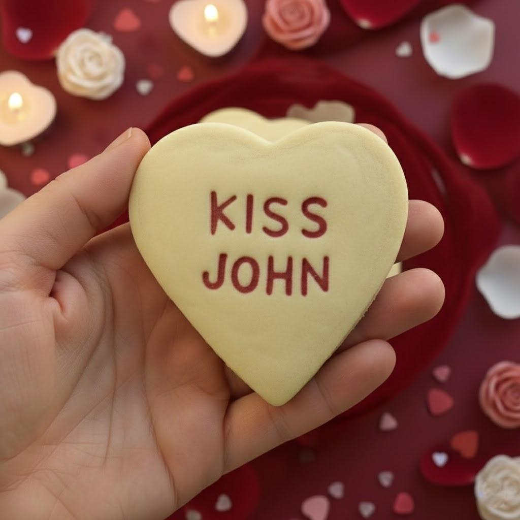 Custom Text Cookie Cutter & Stamp, Valentine Cookie Cutter, Custom Wedding Cookie, Cookie Stamp, Personalized Valentine's Day Cookie Stamp