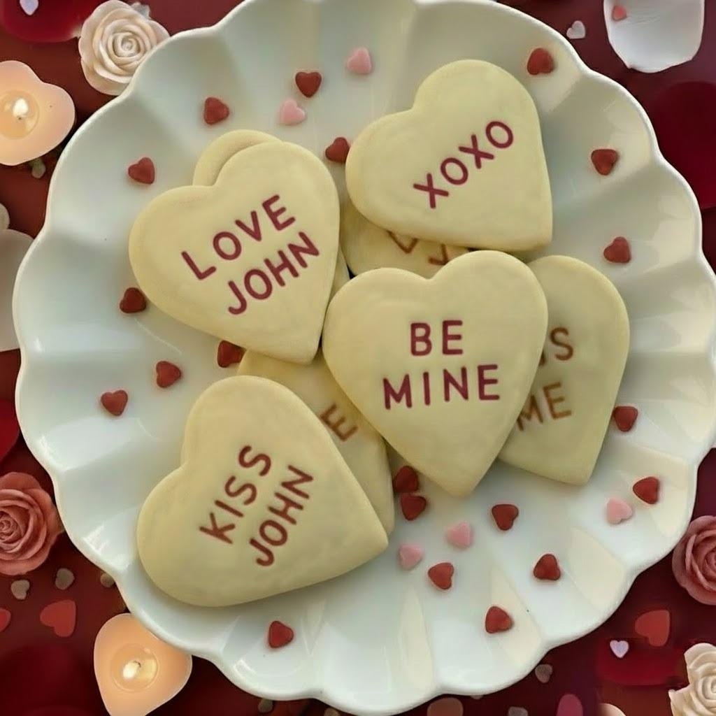 Custom Text Cookie Cutter & Stamp, Valentine Cookie Cutter, Custom Wedding Cookie, Cookie Stamp, Personalized Valentine's Day Cookie Stamp