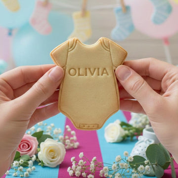 Personalization Baby Name Onesie Cookie Cutter, Baby Gift, Baby Shower Cookie Cutters, Custom Cookie Cutter Stamp Set, Birthday Baking