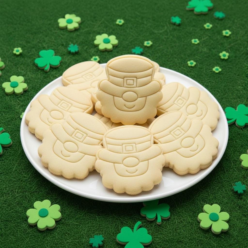 Patrick's Day Cookie Cutter, Saint Lucky Cutter, Shamrock Cookie Stamp, Lucky Patrick’s Day, Patrick Day Baking, Patrick's Day Gift