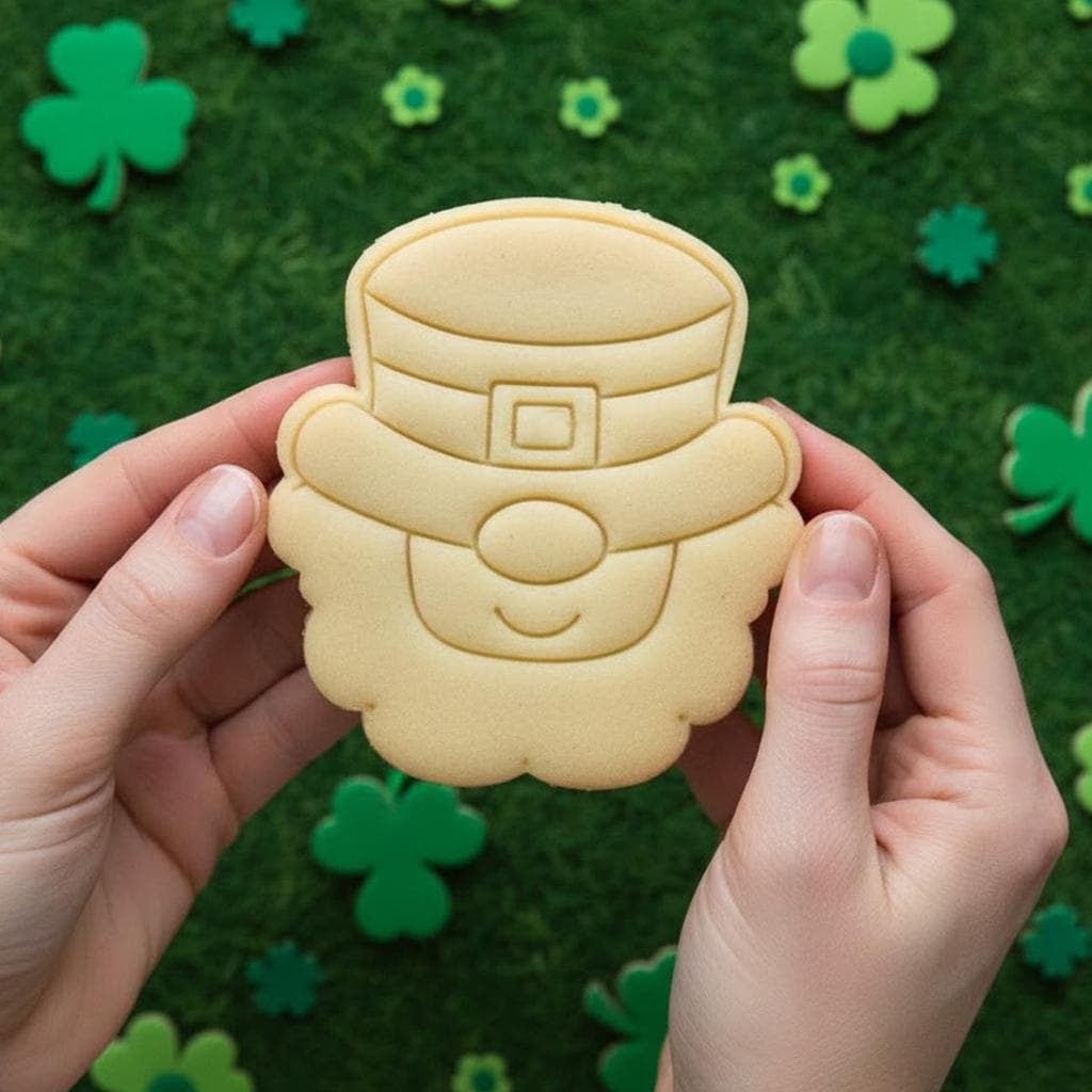 Patrick's Day Cookie Cutter, Saint Lucky Cutter, Shamrock Cookie Stamp, Lucky Patrick’s Day, Patrick Day Baking, Patrick's Day Gift