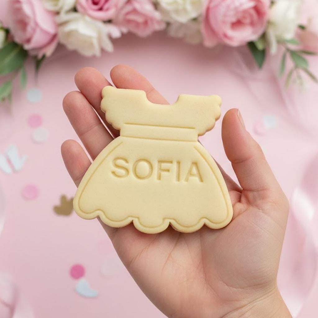 Personalization Baby Girl Dress Cookie Cutter, Baby Dress Cookie, Custom Cookie Cutter Stamp Set, Baby Gift, Craft Cutters