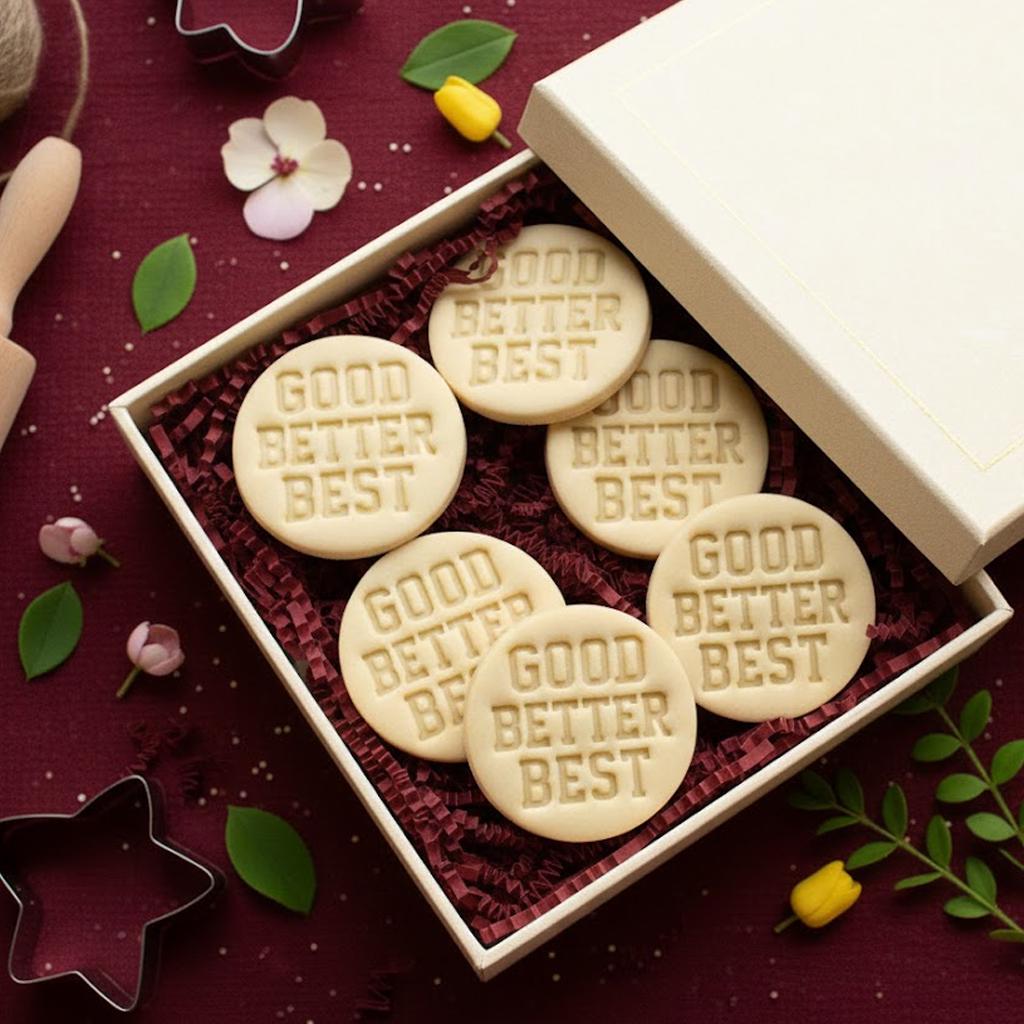 Good Better Best Cookie Cutter, Quote Cookie Cutter, Cookie Stamp, Inspired quote Cookie Cutters