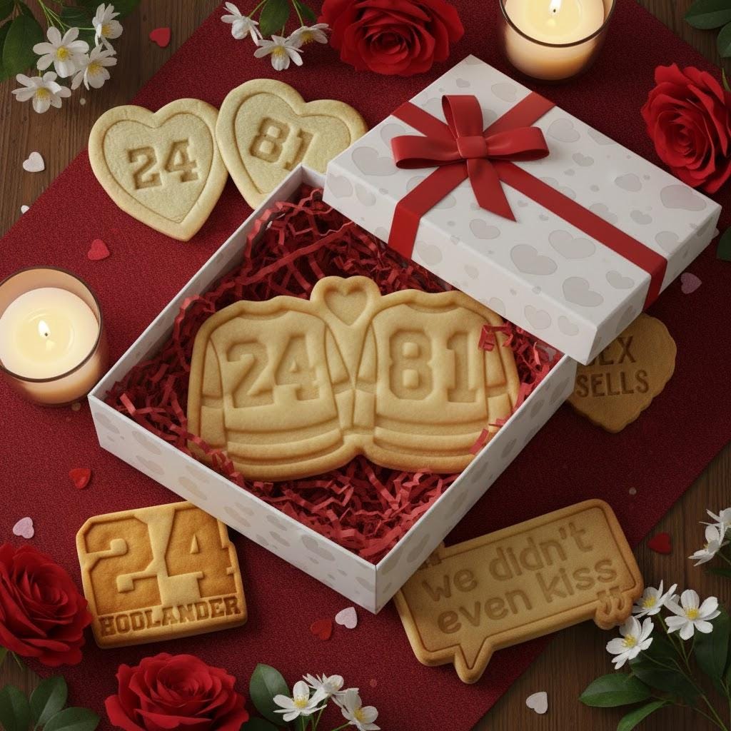 Number 24 and 81 Cutters, Hockey Romance Cookie, Hockey Romance Bookish, Valentine Cookie Cutter, Valentine Gifts