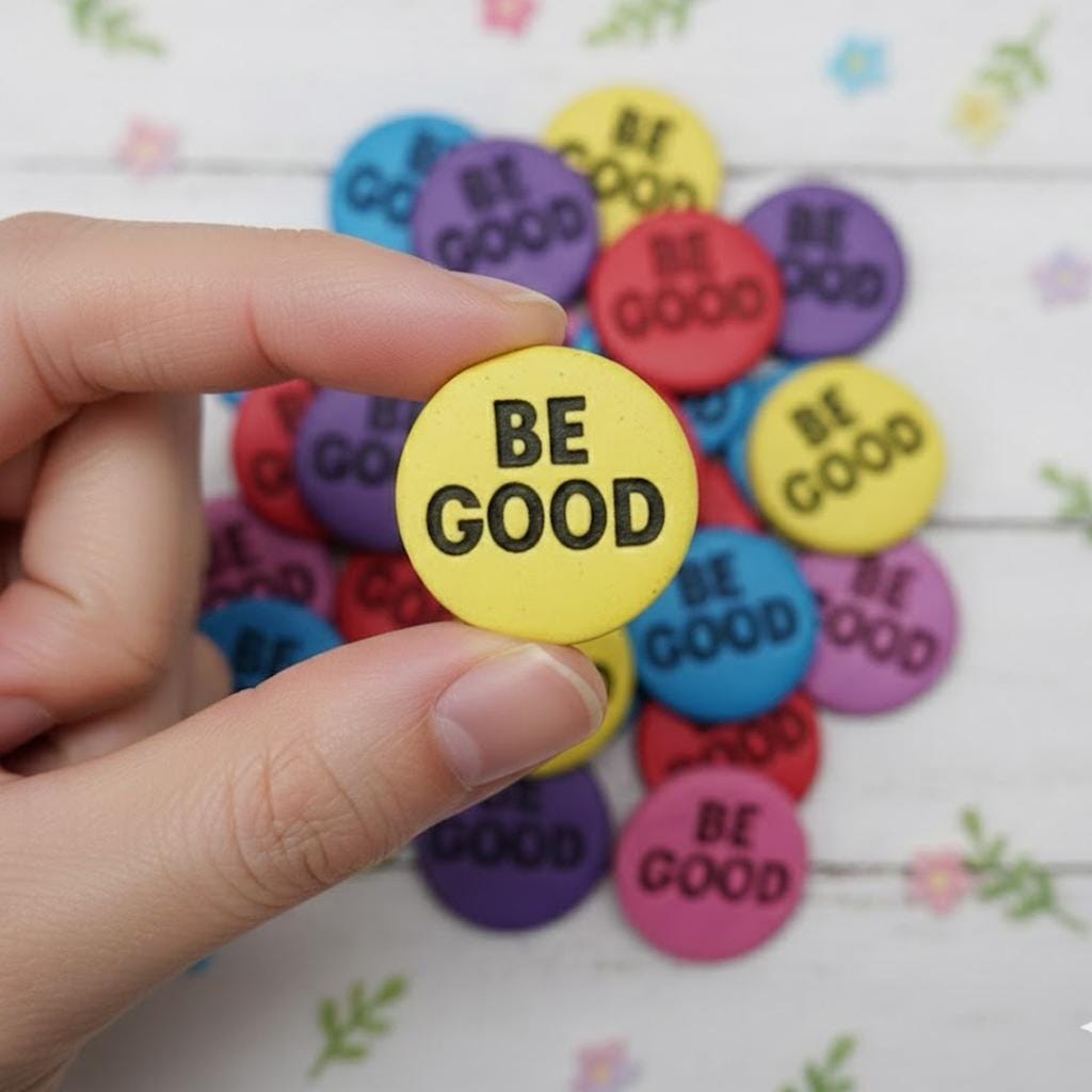 Be Good Circle Shaped Polymer Clay Cutter, Be Good Cookie Cutter, Ice Out Clay Cutter, Ice Out Pin, Gift For Protest, Cookie Stamp Cutter