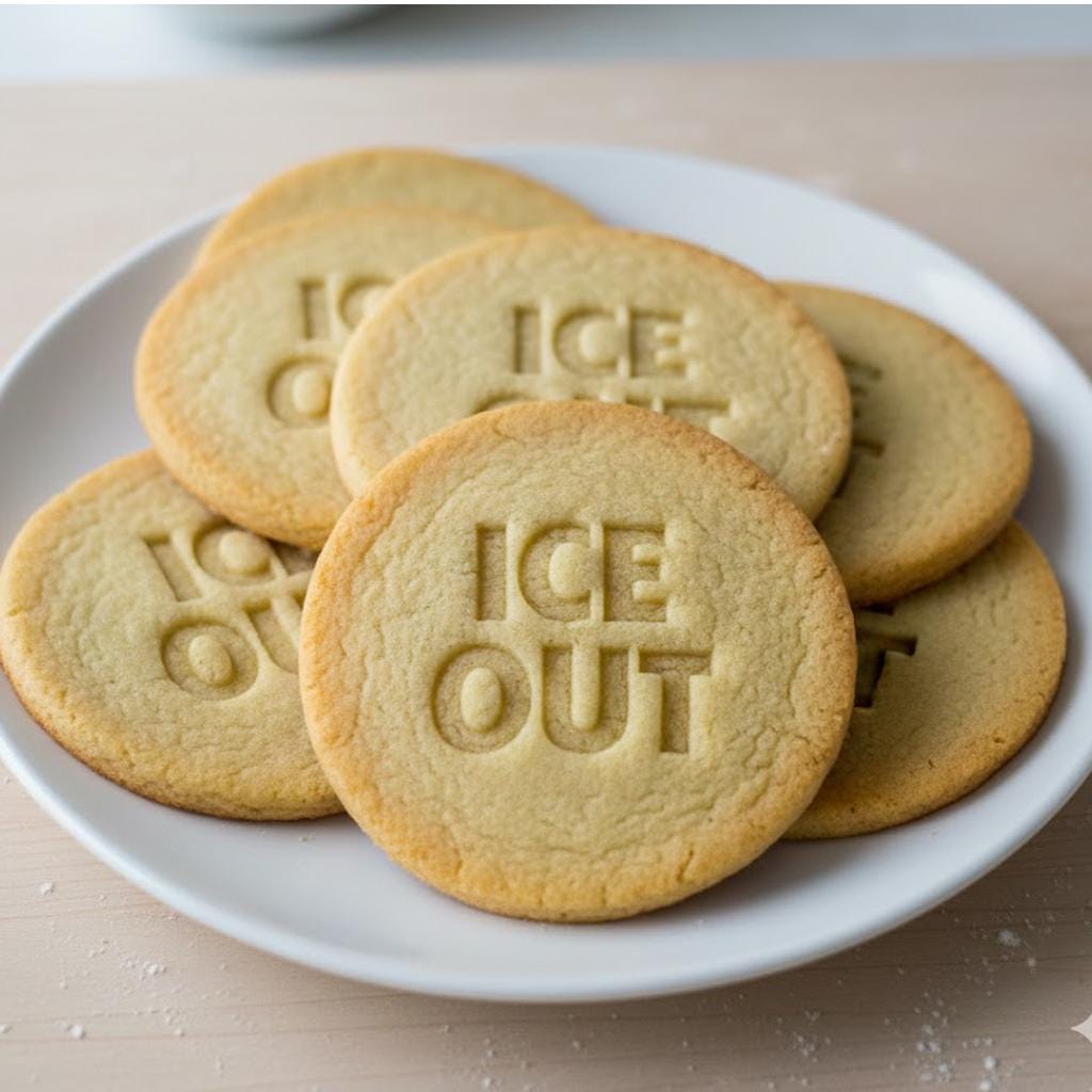 ICE OUT Circle Shaped Polymer Clay Cutter, Be Good Cookie Cutter, Ice Out Clay Cutter, Ice Out Pin, Gift For Protest, Cookie Stamp Cutter