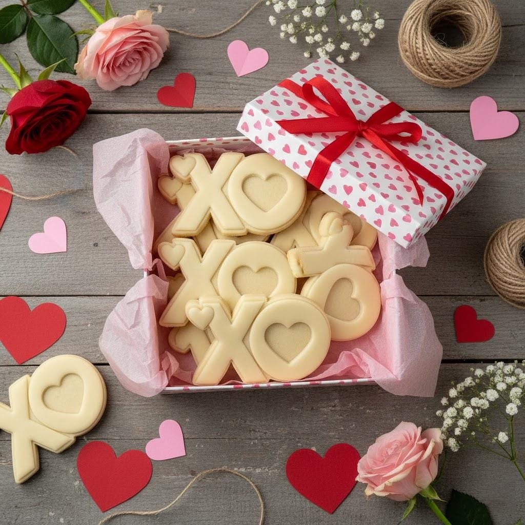 XOXO Cookie Cutter, Valentine’s Day Letter Cookie Cutter with Hearts , Bemine Cookie Cutter, Love Plaque Valentine’s Day Cookie Cutter