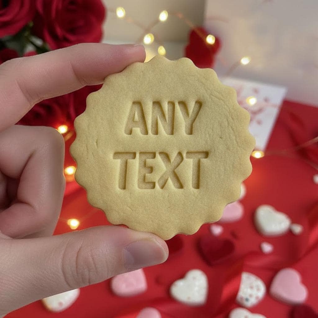 Custom Any Text Cookie Cutter & Stamp, Valentine Cookie Cutter, Custom Wedding, Personalization Cookie Stamp, Personalized Any Text Words