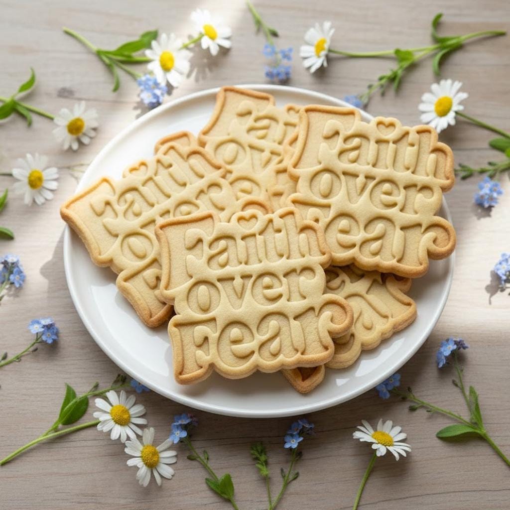Faith Over Fear Christian Cookie Cutter, Christian Cookie, Cute Faith Cutter, Jesus Stamp & Cutter, Christian Gift, Clay Cutter