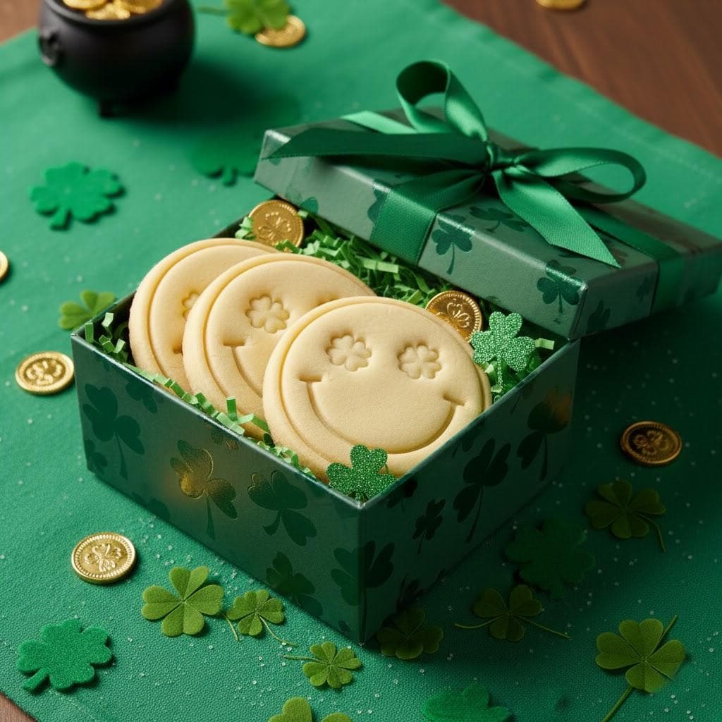 Smile Face St. Patrick's Day Cookie Cutters, Luck Cookie Cutter, Shamrock Cookie Stamp, Lucky Patrick’s Day, Patrick’s Day Cookie Cutter