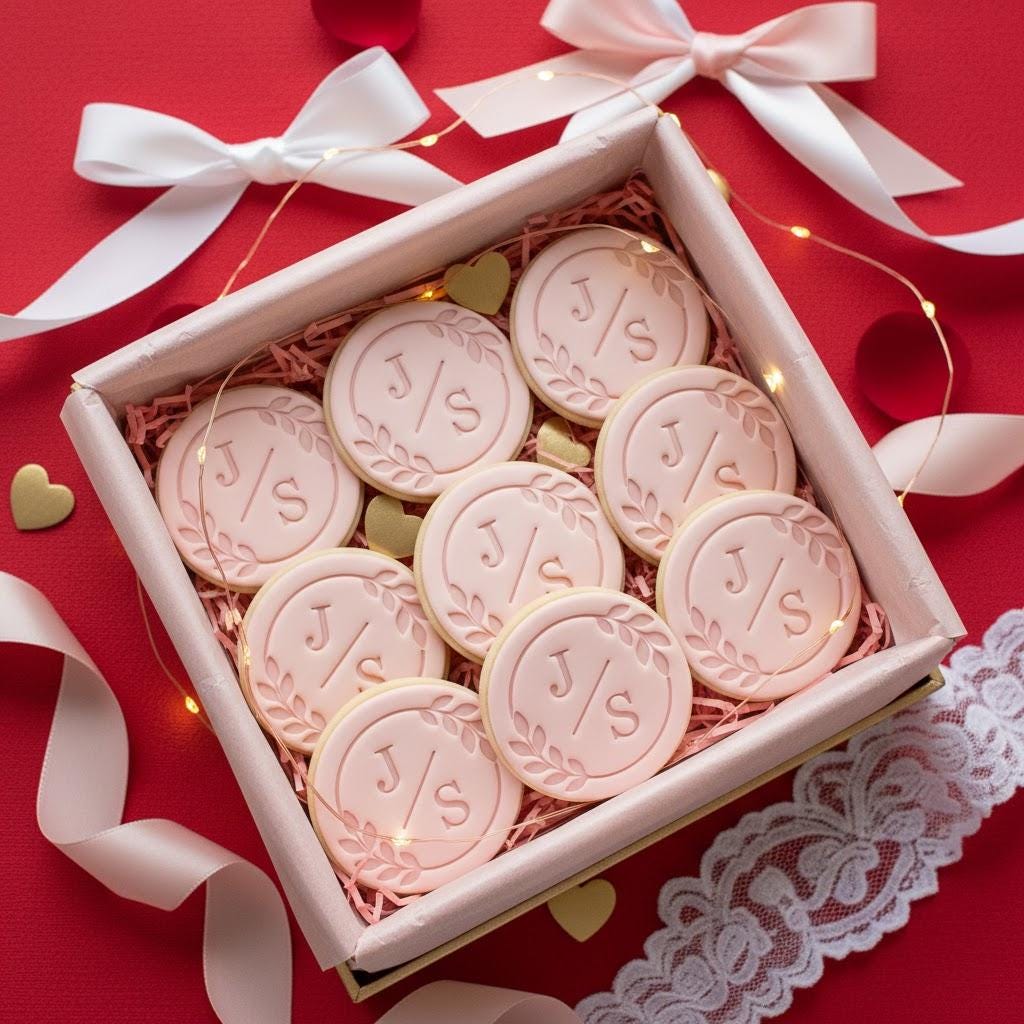 Custom Wedding Cookie, Personalized Fondant Stamp, Couple Cookie Cutter & Stamp, Clay Stamp, Valentine Cookie Stamp, Wedding Gifts