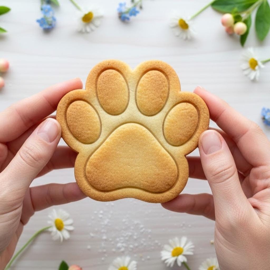 Dog Paw Cookie Cutter, Animal Cookie Cutter Stamp Set, Custom Cookie, Love Heart Puppy Footprint Cookie Cutter, 3D Printed, Pet Gifts