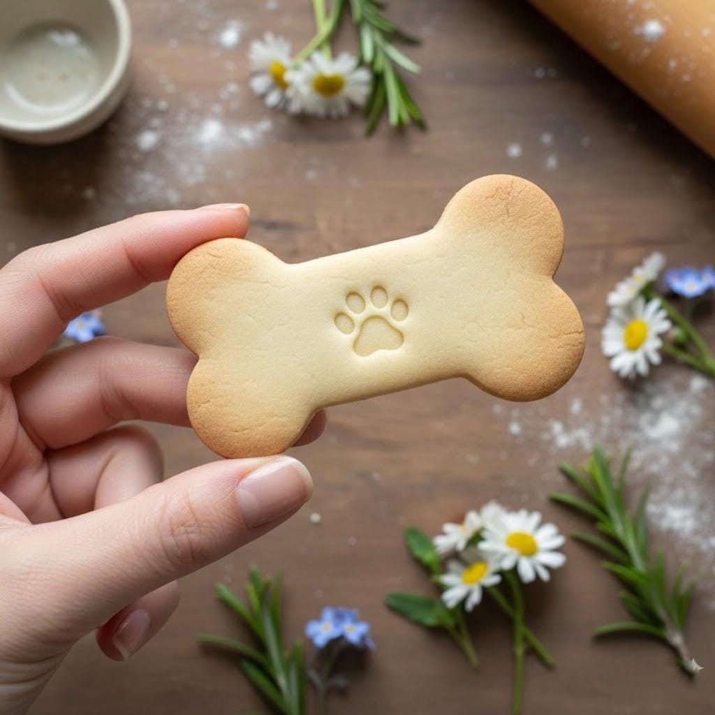 Dog Bone With Paw Cookie Cutter, Dog Paw Cookie Cutter, Animal Cutter Stamp Set, Custom Cookie, 3D Printed, Gift for a Dog Lover