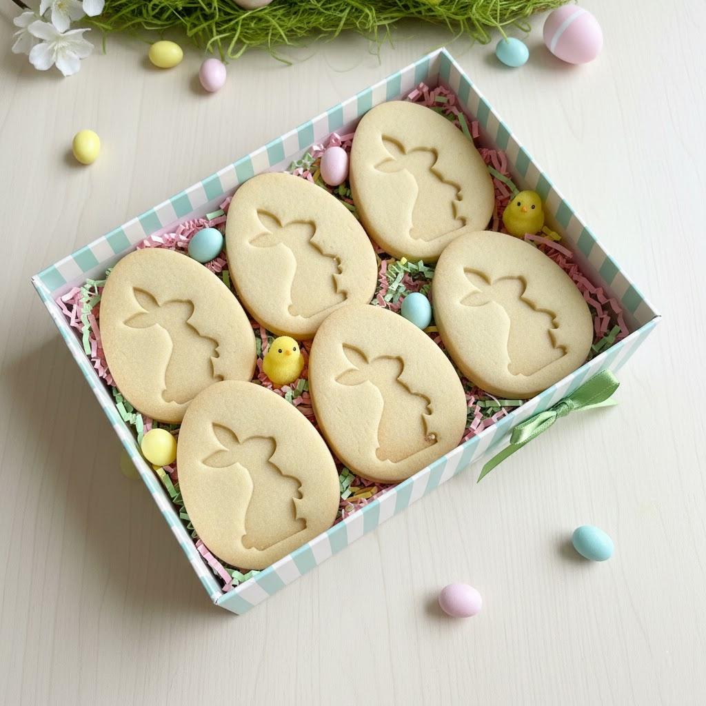 Eggs With Rabbit Easter Cookie Cutter Stamp, Personalized Cookie, Easter Day Gifts, Bunny Cutter,  Easter Baking, Bunny Clay Cutter