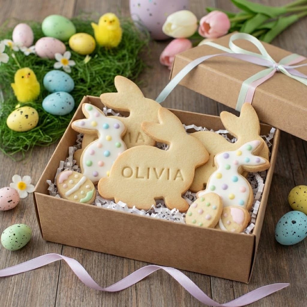 Custom Name Bunny Easter Day Cookie Cutter, Easter Day Cookie, Easter Day Gifts, Personalization Bunny Cookie Cutter, Easter Kids