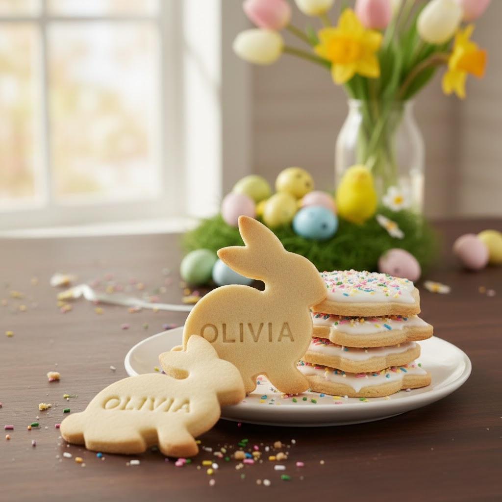 Custom Name Bunny Easter Day Cookie Cutter, Easter Day Cookie, Easter Day Gifts, Personalization Bunny Cookie Cutter, Easter Kids