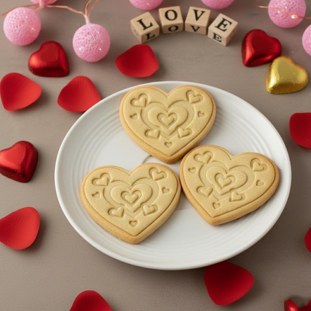 Love Heart Valentine’s Day Cookie Cutter, Coquette Valentine Stamp Cutter, Heart Cutter, Cookie Baking, Valentine’s Gifts, Couple Gift