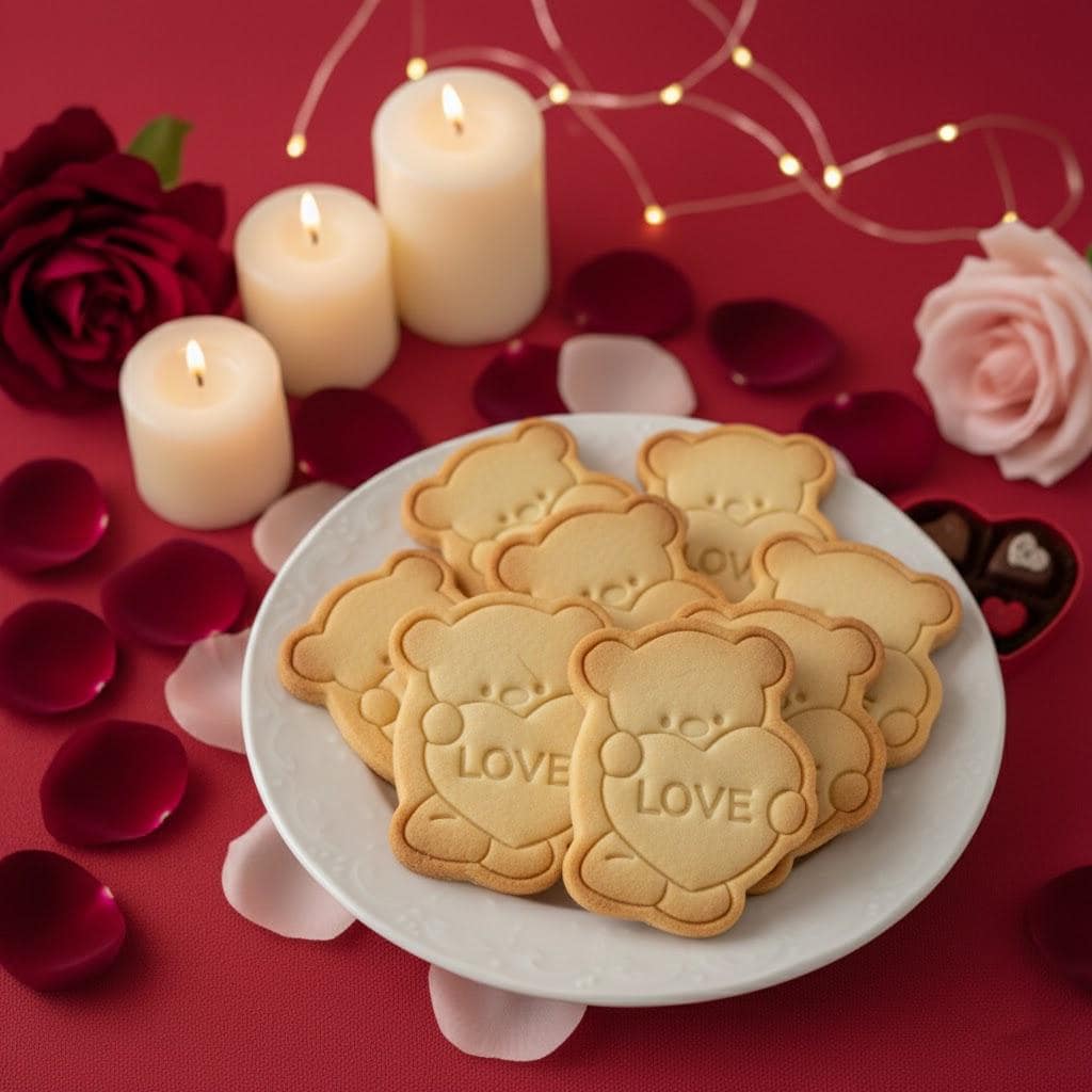 Bear Love Valentine’s Day Cookie Cutter, Clay Cutter, Coquette Valentine Stamp Cutter, Heart Cutter, Cookie Baking, Valentine’s Gifts