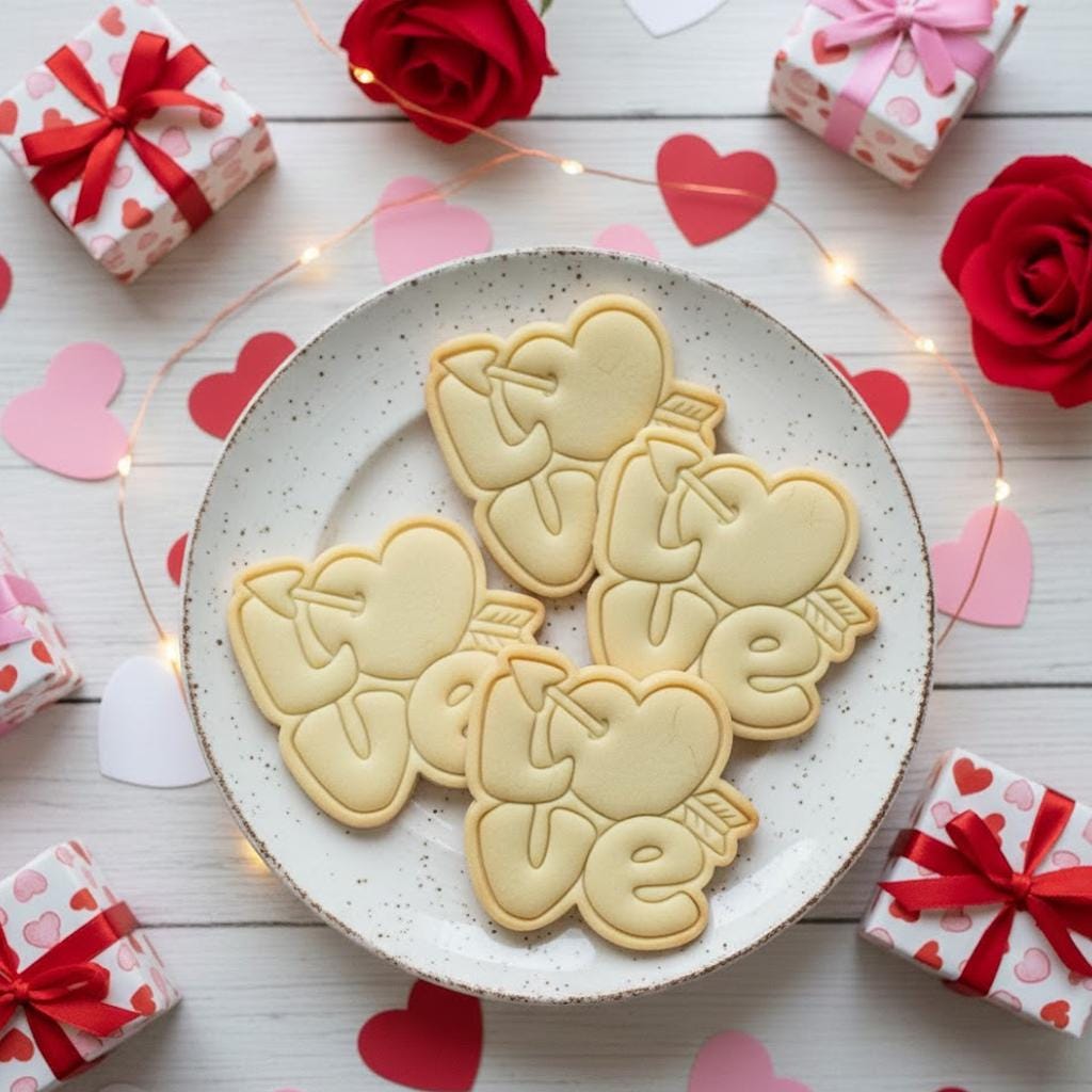 Love Valentine Cookie Cutter, Clay Cutter, Heart Valentine Stamp Cutter, Cookie Baking, XOXO Cookie, Valentine’s Gifts