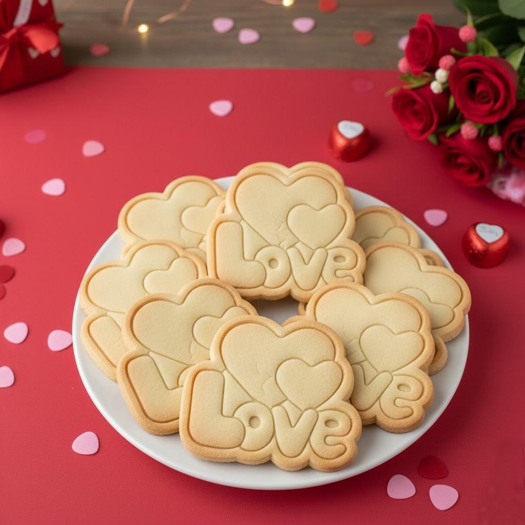 Cute Love Cookie Cutter, Clay Cutter, Heart Valentine Stamp Cutter, Cookie Baking, XOXO, Be Mine, Valentine’s Gifts