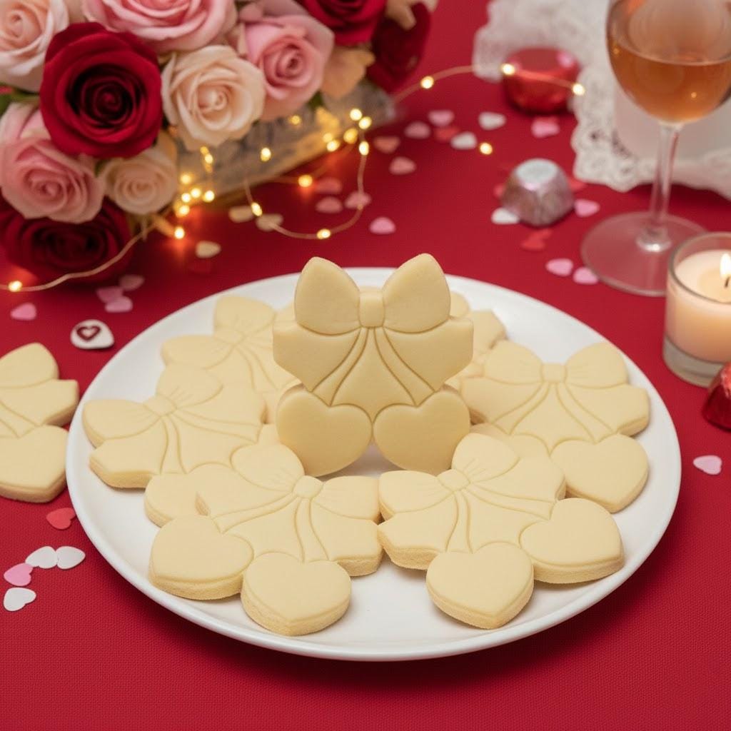 Cherry With Bow Heart Cookie Cutter, Love Cookie Cutter, Cherry Clay Cutter, Love Valentine Stamp, Cookie Baking, Be Mine, Valentine’s Gifts