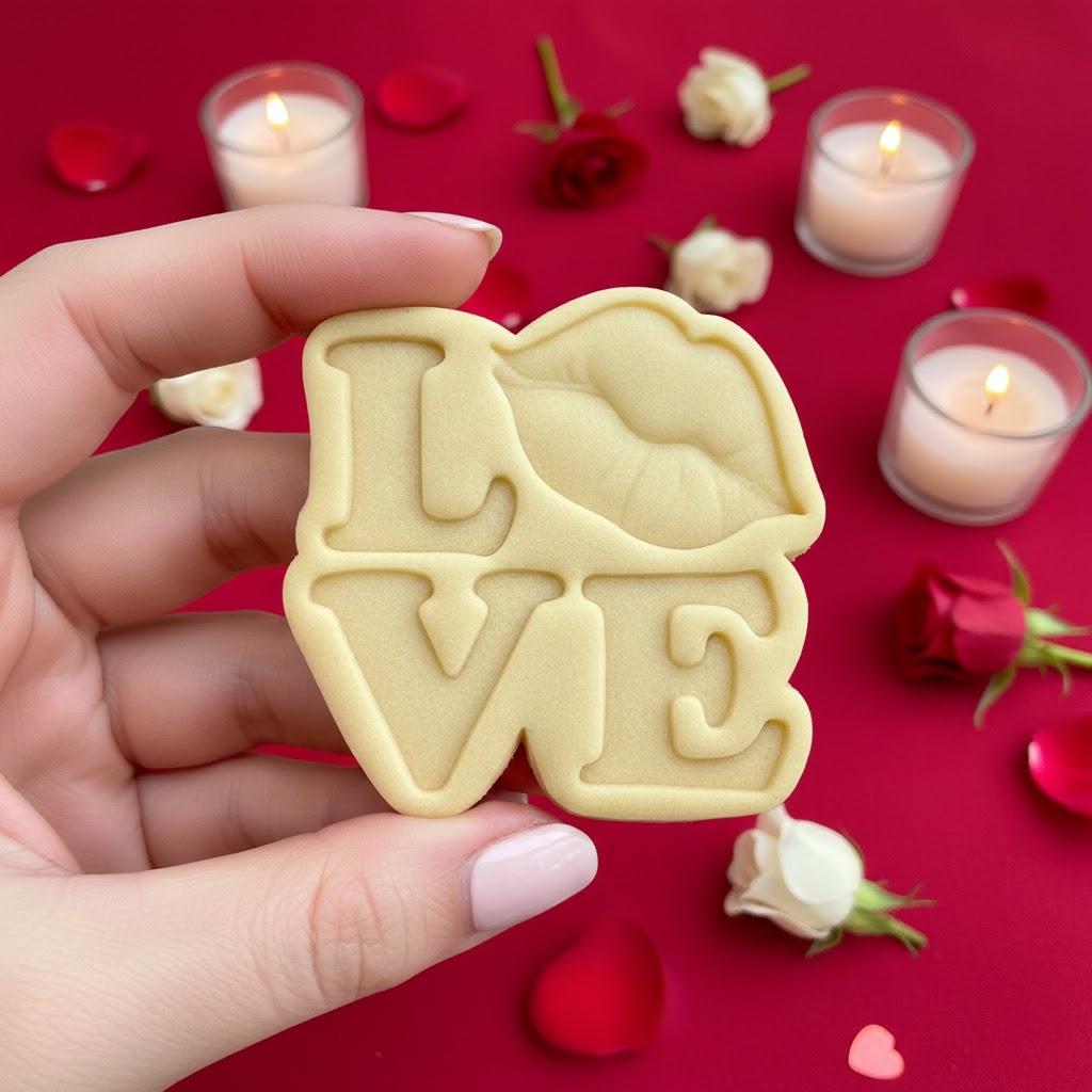 Love Lip Heart Cookie Cutter, Clay Cutter, Love Valentine Stamp, Cookie Baking, Be Mine, Valentine’s Gifts, Valentine’s Sugar Cookie Cutters