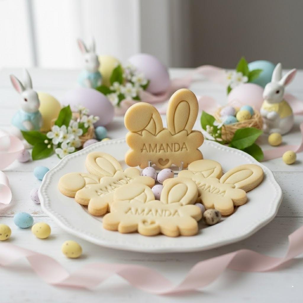 Personalization Name Bunny Easter Day Cookie Cutter, Easter Day Cookie, Easter Day Gifts, Bunny Cookie Cutter, Easter Kids