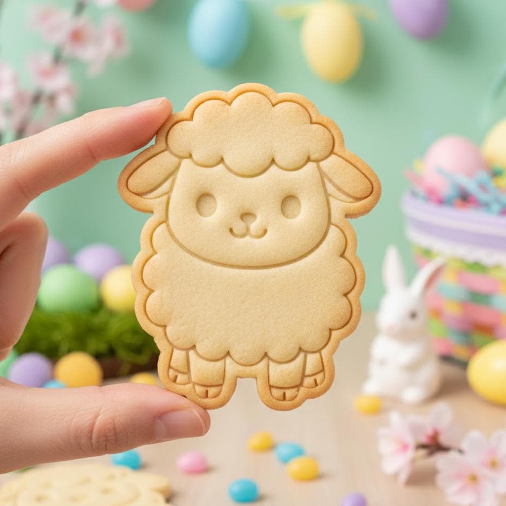 Sheep Easter Cookie Cutter Stamp, Personalized Cookie, Easter Day Gifts, Easter Baking, Sheep Clay Cutter, Easter Gifts