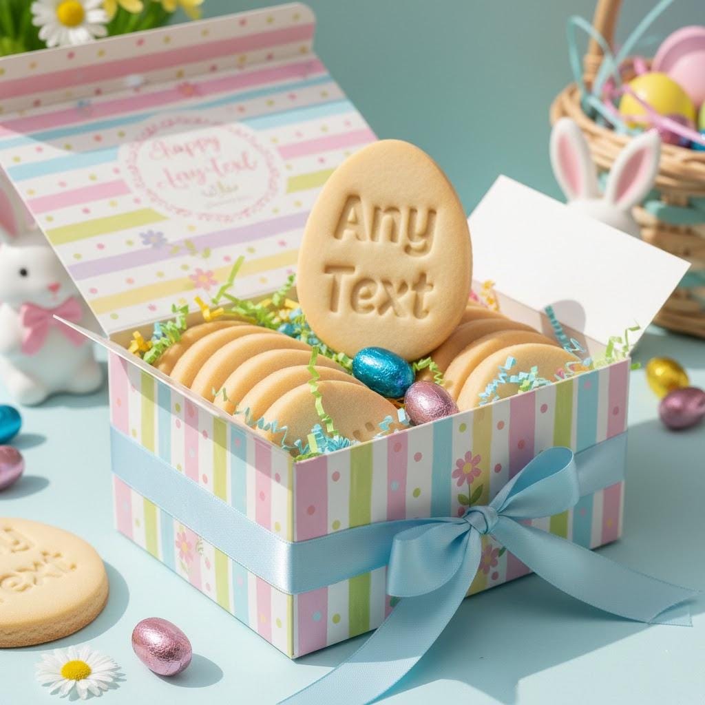 Any Text Custom Eggs Easter Cookie Cutter Stamp, Personalized Cookie, Easter Day Gifts, Bunny Cutter,  Easter Baking, Personalized Any Text