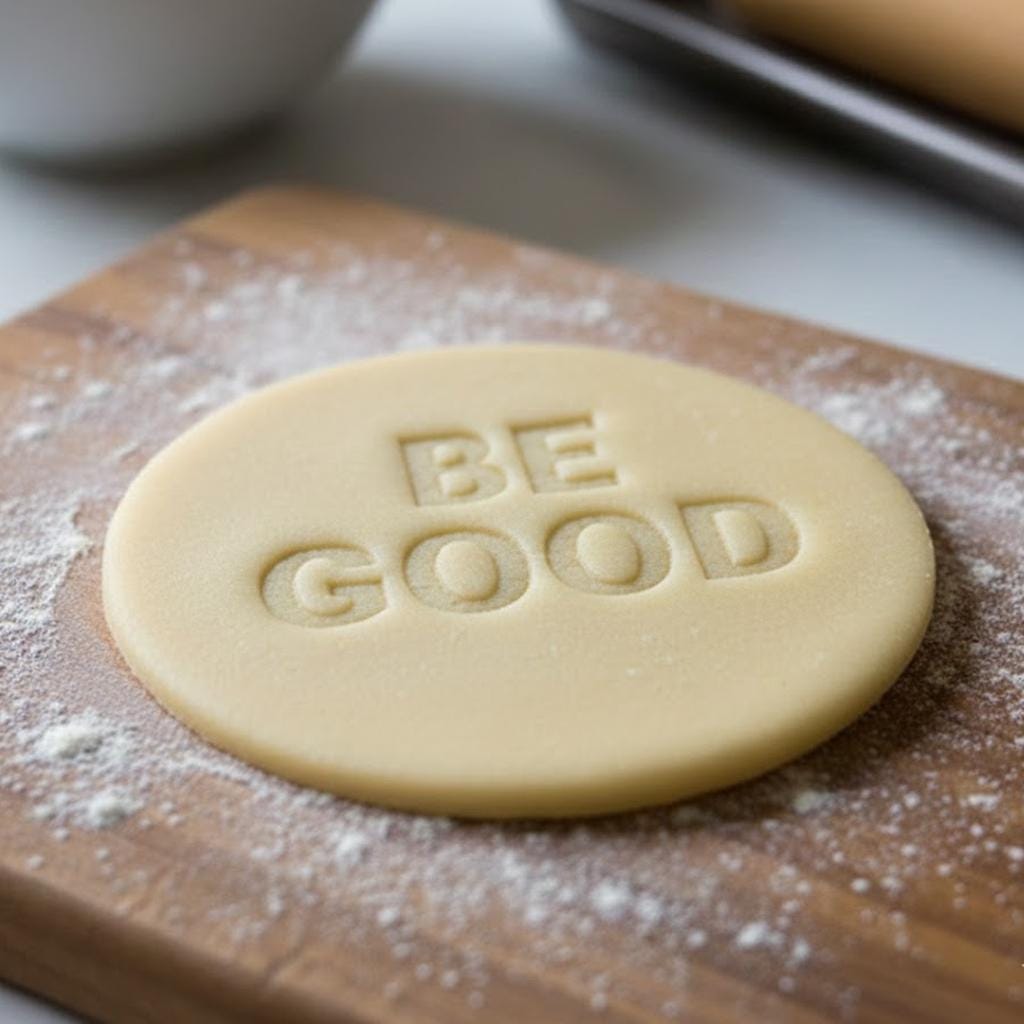 Be Good Circle Shaped Polymer Clay Cutter, Be Good Cookie Cutter, Ice Out Clay Cutter, Ice Out Pin, Gift For Protest, Cookie Stamp Cutter