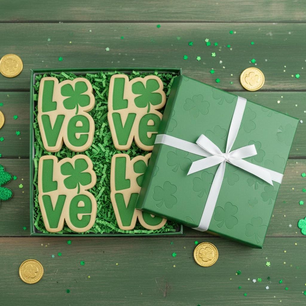 LOVE Clover Patrick's Day Cookie Cutter, Lucky Cookie Cutter, Shamrock Stamp, Lucky Patrick’s, Love Cutter, Patrick’s Gifts, Fondant Cutter