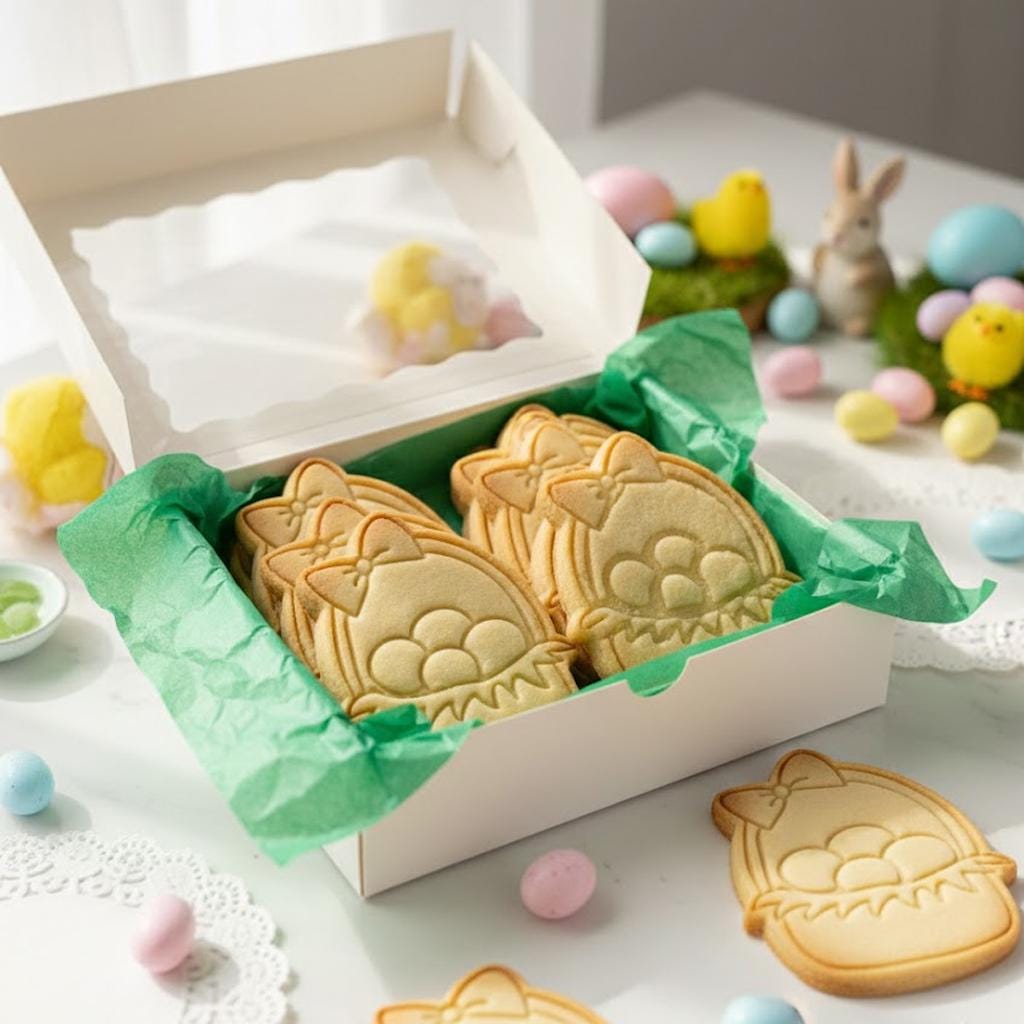 Eggs Basket Easter Cookie Cutter Stamp, Easter Personalized Cookie, Easter Gifts, Bunny Cutter, Easter Baking, Egg Clay Cutter