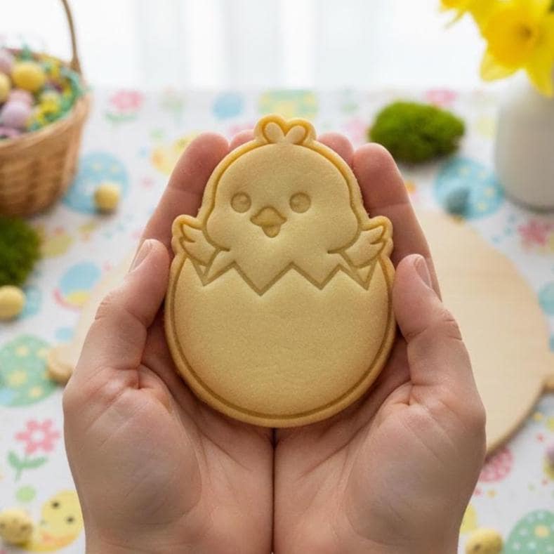 Chick Easter Cookie Cutter Stamp, Easter Personalized Cookie, Easter Gifts, Bunny Cutter, Easter Baking, Chick Clay Cutter, Fondant Cutter