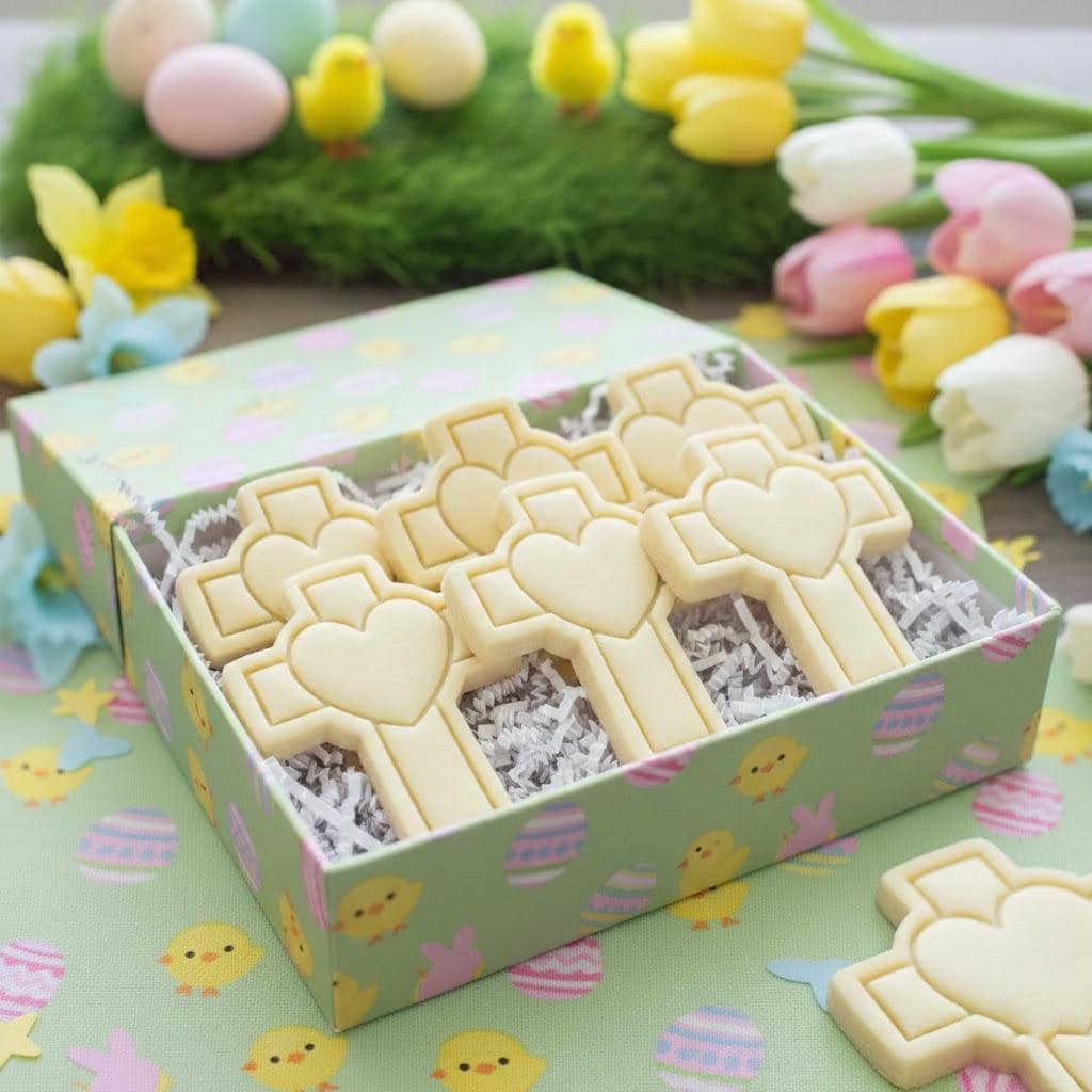 Cross With Heart Easter Cookie Cutter Stamp, Easter Custom Cookie, Easter Gifts, Bunny Cutter, Easter Baking, Cross Cutter, Fondant Cutter