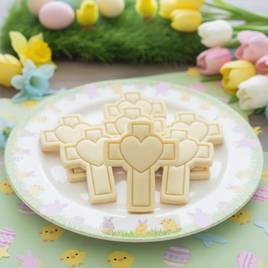 Cross With Heart Easter Cookie Cutter Stamp, Easter Custom Cookie, Easter Gifts, Bunny Cutter, Easter Baking, Cross Cutter, Fondant Cutter