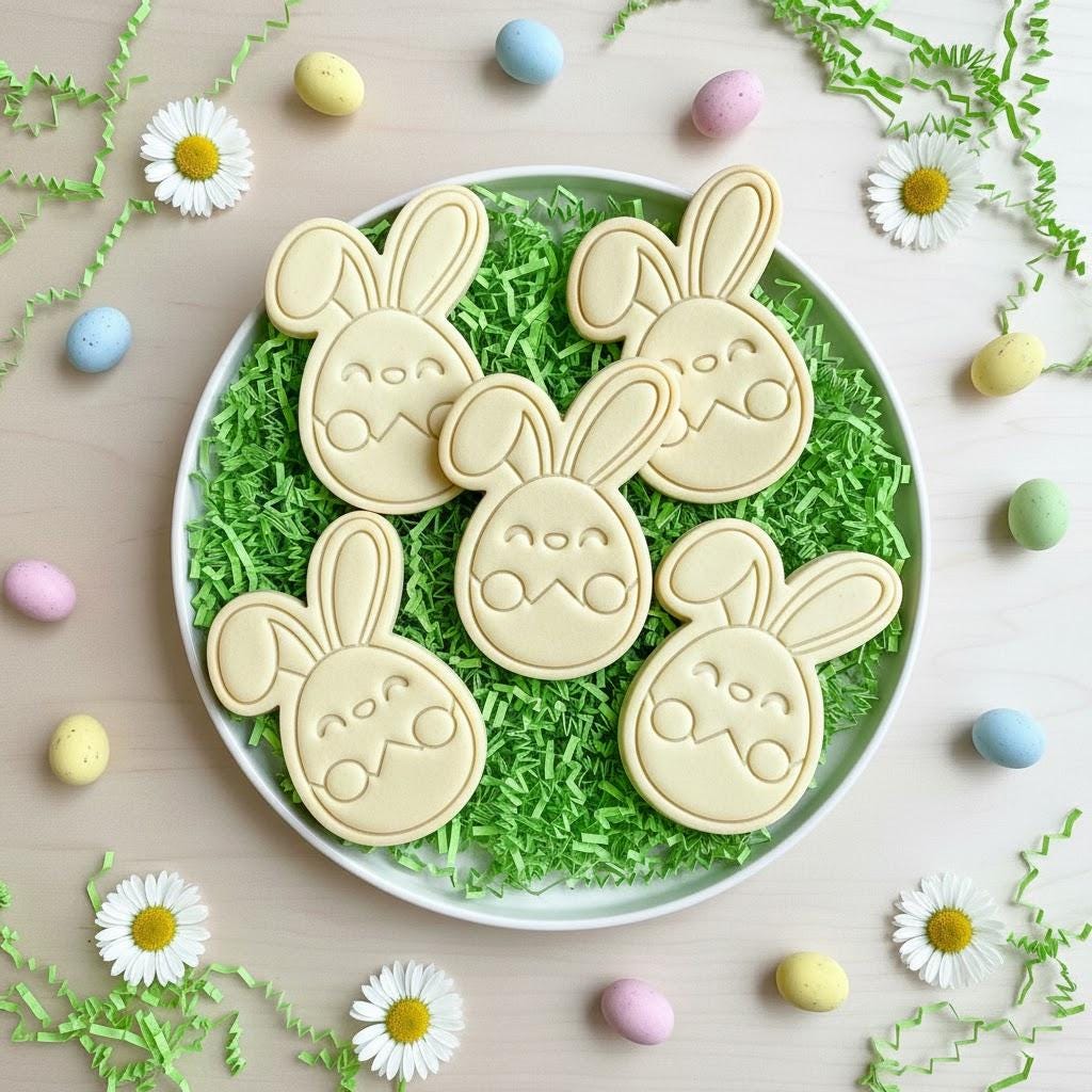 Cute Bunny Easter Cookie Cutter Stamp, Rabbit Cutter, Easter Baking, Rabbit Easter Cookie, Rabbit Clay Cutter, Easter Gifts, Fondant Cutter