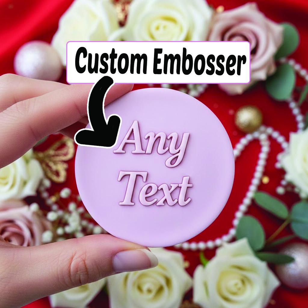 Custom Any Text Embosser Cookie, Wedding Cookie Cutter, Custom Wedding, Personalization Stamp, Personalized Embosser, Fondant Cutter