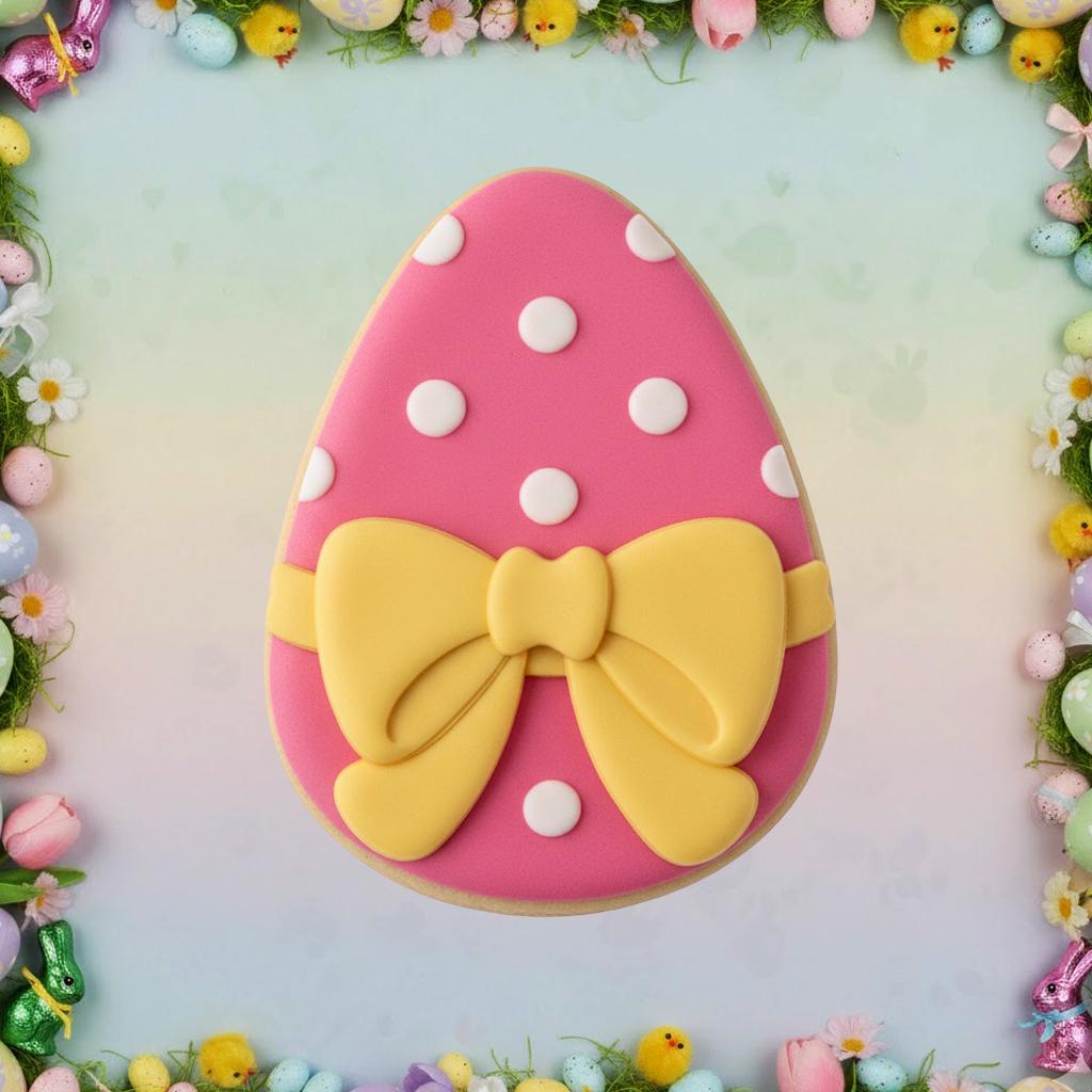 Easter Egg with Bow Cookie Cutter, Egg Bunny Cutter, Easter Baking, Easter Egg, Bunny Clay Cutter, Easter Gifts, Fondant Cutter