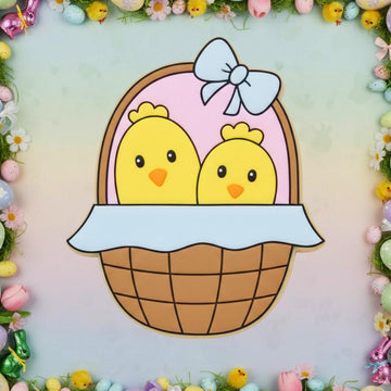 Easter Egg Basket with Chick Cookie Cutter, Egg Chick Cutter, Easter Baking, Easter Egg, Chick Clay Cutter, Easter Gifts, Fondant Cutter