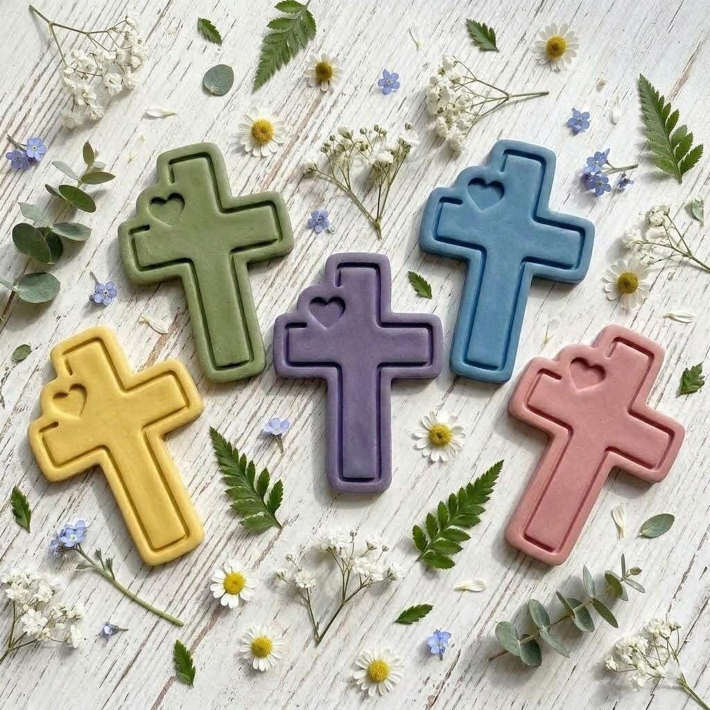 Cross Shaped Clay Cutter, Cross Cookie Cutter, Christian Clay Cutter, Easter Cutter, Gift For Christian, Cookie Stamp Cutter, Fondant Cutter