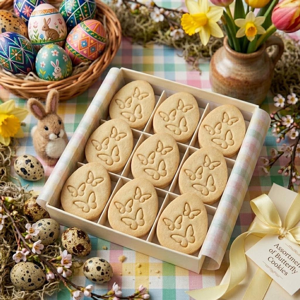 Egg With Butterfly Cookie Cutter, Bunny Cutter Stamp, Easter Cookie, Easter Day Gifts, Easter Baking, Fondant Cutter, Clay Cutter